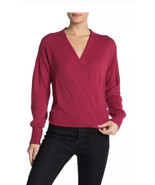 Free Press Women&#39;s 2XS Red Wrap Front Long Sleeve Sweater - Chic &amp; Cozy - $13.48 CAD