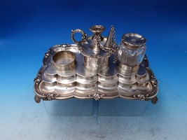 English Georgian Sterling Silver Inkwell on Tray London 1829 Joseph Argell #7315 - £1,578.76 GBP