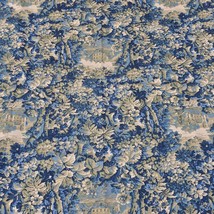 VTG Ralph Lauren Home Blue Gold Toile Scenic Floral Manor Fabric 50x56 READ - $138.60