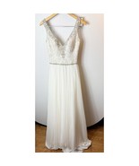 Allure Bridals Womens Wedding Dress Style 9373 Ivory Silver Beaded A-Lin... - $838.53