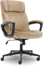 Serta Hannah Executive Microfiber Office Chair With Headrest Pillow,, Beige. - £172.65 GBP