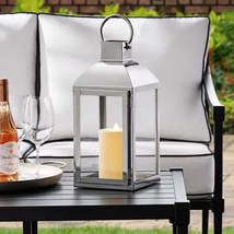Member&#39;s Mark Stainless Steel Lantern with Glass - £55.04 GBP+