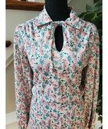 Walden Women&#39;s Multicolor Floral Collared Long Sleeve Vintage Dress- S/M - $39.00