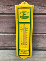 Vtg Yellow John Deere Quality Farm Equipment Advertising Thermometer - £39.52 GBP