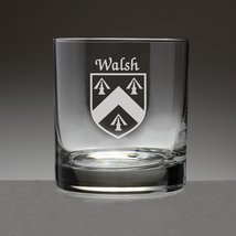Walsh Irish Coat of Arms Tumbler Glasses - Set of 4 (Sand Etched) - £53.68 GBP