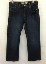 Levi&#39;s Signature Straight Leg Dark Wash Men&#39;s Denim Jeans Hemmed T0 Size... - $13.85