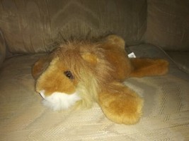 Animal Adventure Lion Beanbag Plush 13&quot; King Of The Jungle Realistic Stuffed - $25.73