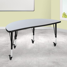 48&quot; Circle Grey Activity Table XU-A48-HCIRC-GY-T-P-CAS-GG - $149.95
