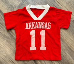 Vtg Arkansas Razorbacks T-Shirt Toddler 2T Single Stitch Hem Red Hog - £15.45 GBP