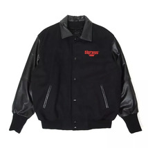 DSHARKS Sopranos HBO Black Wool Genuine Leather Sleeves Varsity Jacket - $150.00+ DSHARKS Sopranos HBO Black Wool Genuine Leather Sleeves Varsity Jacket - $150.00+