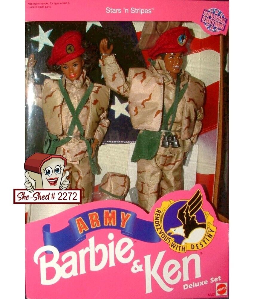 Primary image for Stars and Stripes AA Army Barbie & Ken Deluxe Set 5627 by Mattel Vintage 1992