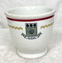 Shenango China Double Egg Cup Hotel Restaurant Ware Bush's Logo Ironstone - $18.32