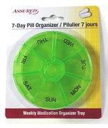 Assured 7-Day Weekly Pill Medication Organizer Tray (Green) - £10.84 GBP