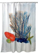 Betsy Drake Coral &amp; Shells Shower Curtain - £75.90 GBP