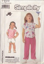 SIMPLICITY PATTERN 7985 SIZES 5 &amp; 6 CHILD&#39;S KNIT TOP, PULL ON PANTS, SHORTS - $3.00