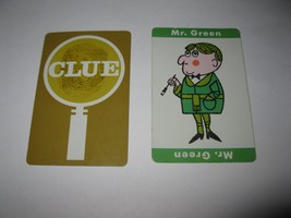 1963 Clue Board Game Piece: Mr. Green Suspect Card - $3.00