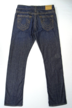 True Religion Ricky Relaxed Straight Blue Jeans Dark Wash Mens 32x34 Str... - $33.20