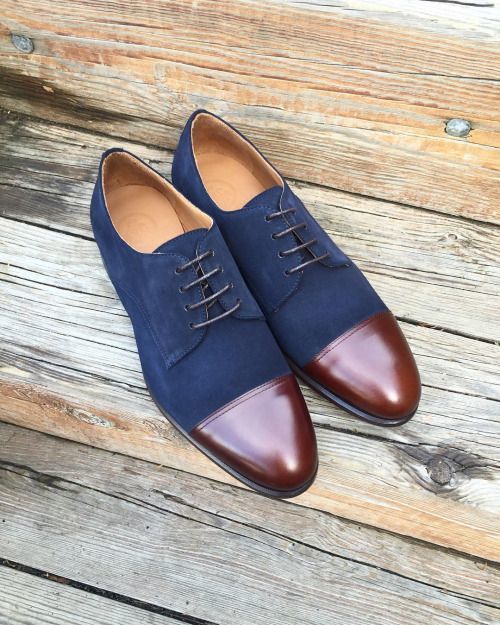 New Handmade oxford cowhide leather shoes, men navy blue and burgundy shoes 2019