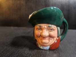 ROYAL DOULTON TOBY PHILPOTS  TOBY JUG 3.5&quot; VINTAGE 1940s GREEN LABEL  EN... - $9.75