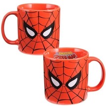 Marvel Comics Amazing Spider-Man Web Face 20 oz. Red Ceramic Coffee Mug UNUSED - £6.26 GBP