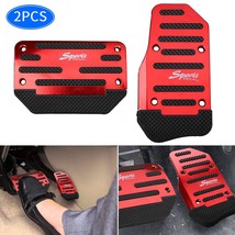 2X RED Non-Slip Automatic Gas Brake Foot Pedal Pad Cover Car Accessories Parts - £11.00 GBP
