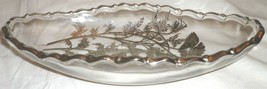 VINTAGE SILVER CITY OVERLAY DISH FLANDERS POPPIES GLASS BOAT BOWL RELISH... - £9.26 GBP