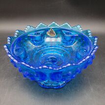 Vintage Fenton Cobalt Blue Hobnail Art Glass 6 Candle Multi Candle Holde... - $24.74