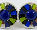 Bjerring (BJ) Sterling Silver with Enamel Round Cufflinks  - £102.95 GBP