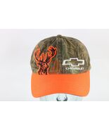 Vintage Faded Spell Out Chevrolet Deer Buck Camouflage Strapback Hat Cap... - $546.95 MXN