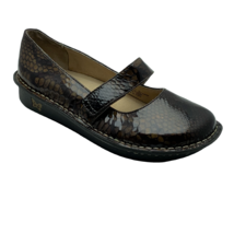 ALEGRIA Women Shoes Brown Patent Leather Mary Janes Size 39 Eur - £24.06 GBP