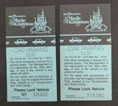 Walt Disney World Magic Kingdom Car Vehicle Parking Tickets Meal Coupon Lot image 4