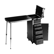 VEVOR Makeup Train Case Aluminum Cosmetic Case, with 360° Swivel Wheels,... - $277.99