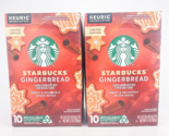 Starbucks Gingerbread Coffee Keurig K Cup Pods 10 Pack Boxes Lot Of 2 BB... - £19.60 GBP