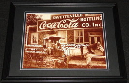 Vintage Coca Cola Fayetteville Bottling Framed 11x14 Poster Display Official Rep - £27.23 GBP