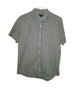 The Place Yellow &amp; Navy Plaid Short Sleeve Button-Down Casual Shirt Boys... - $343.13 MXN