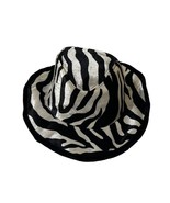 Black and White Zebra Stripe Hat Cap By Elope of Colorado Springs Fits S... - $15.01