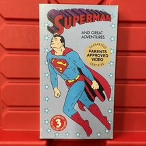 Superman And Great Adventures VHS Animated Cartoons Rare Pre Owned Vinta... - $13.49