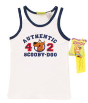 Scooby Doo Little Boy&#39;s 4/5 White Blue Tank Shirt Printed Graphics Tank T-Shirt - £11.47 GBP