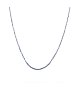 Unisex-Halskette, 14-karätiges Weißgold, Kabelkette, 19,76 Zoll, 2,24 mm - £349.00 GBP
