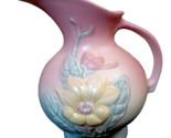 Vintage Hull Ceramica Magnolia Pitcher Vaso 7 &quot; Giallo Rosa A Blu - £29.43 GBP