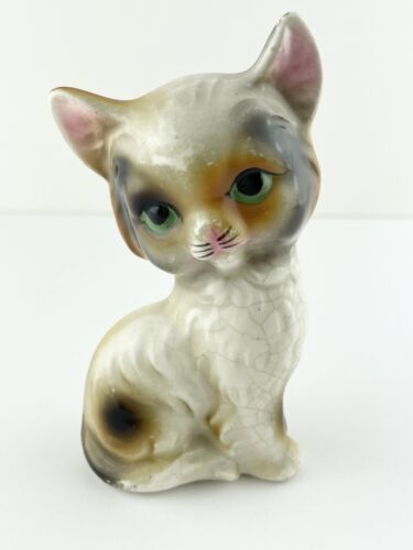 Primary image for Siamese Kitten Figurine Blue Eye Cat 4.5 Inches Tall