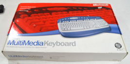 Vintage Y2K Microsoft MultiMedia K49-00001 PS2 Wired Keyboard - £37.01 GBP