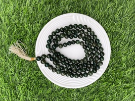 Energized Green Jade 8mm Beads Prayer Mala 108+1(Guru Beads) - $124.95