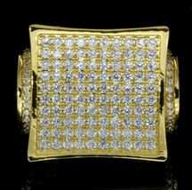 2.65Ct Men&#39;s Diamond Kite Design Rapper Hip Hop Pinky Ring 14K Yellow Gold Over - £88.33 GBP