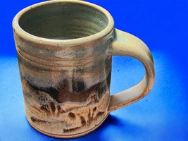 Coffee Tea Mug Handmade Artisan Pottery Clay Stoneware Artist Signed 1997 Vtg - £24.62 GBP
