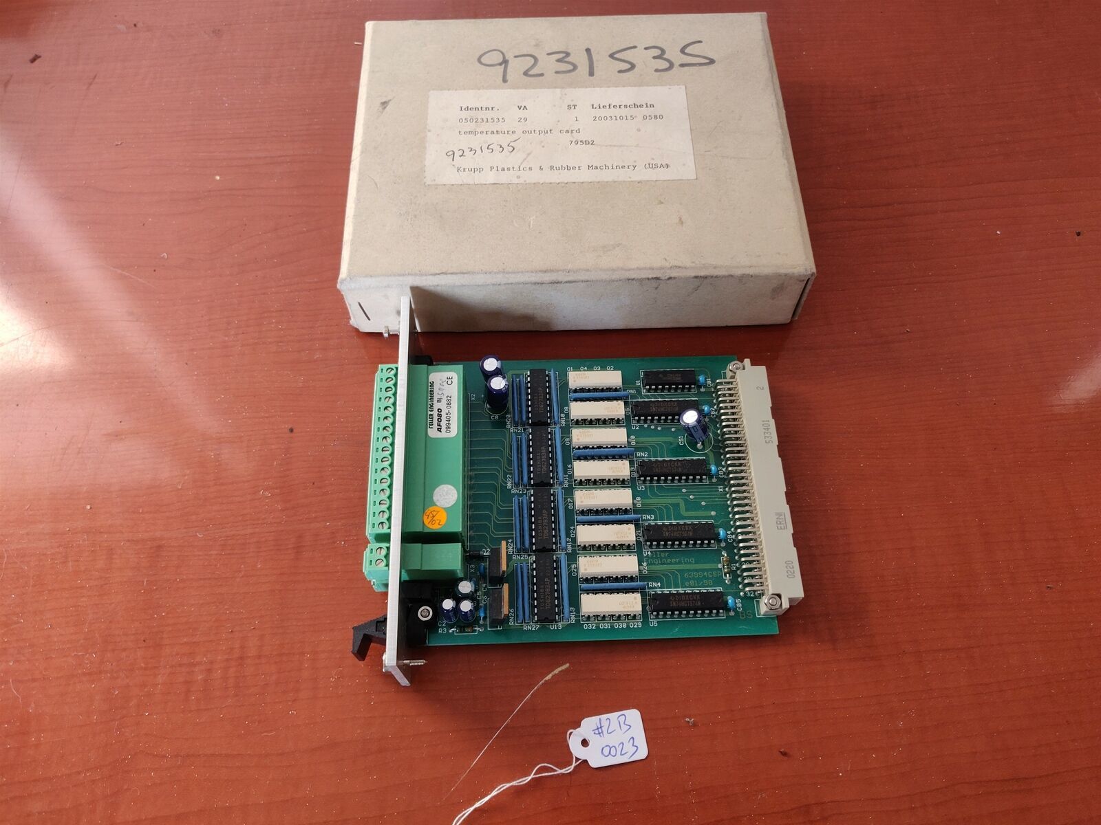 Feller Engineering AF080 Temperature Output Card , New - $67.59