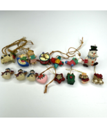 Cute Lot Of 15 Miniature Christmas Ornaments Drum Angel Airplane Mice Etc - $5.99
