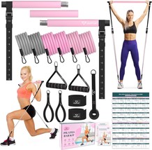 Pilates Bar Kit With Resistance Bands, Multifunctional Yoga Pilates Bar With - £30.56 GBP