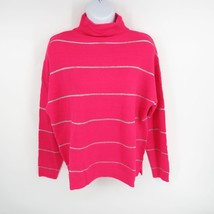 Kim Rogers Petite Small Pink Striped Mock Neck Sweater NWT $48 - £14.75 GBP