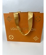 LOUIS VUITTON 8.5” x 7” X 4.5” Authentic Paper Shopping Bag Small Gold R... - $21.30